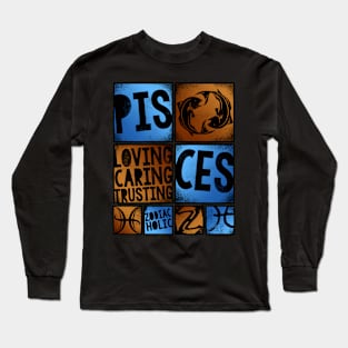 Zodiac PISCES Graffiti Box Series Long Sleeve T-Shirt